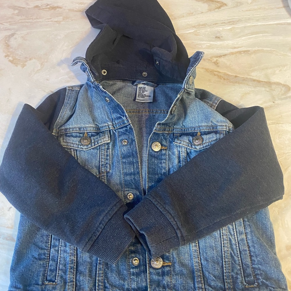 H&M hooded jean jacket